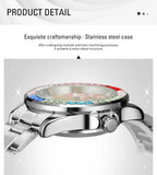 2024WINNER Original Colored Diamonds Mechanical Waterproof Men's Watch Automatic Movement Stainless Steel Luxury Watches