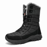 New Winter Waterproof High Top Men Boots Plush Warm Snow Boots Men Sneakers Ankle Boots Outdoor Men's Desert Boots Botas Hombre