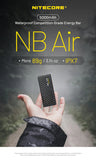 NITECORE NB Air Power Bank 5000mAh Mobile Powerbank IPX7 Waterproof  18W USB-C Fast Charge PD QC3.0 Output For SmartPhone