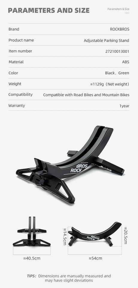 ROCKBROS Bike Parking Rack Indoor Adjustable Bicycle Storage Stand Road Mountain Bike Maintenance Support Cycling Stand Racks