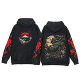 Y2K Anime Hoodies Men Ukiyoe Oversized Loose Vintage Acid Wash Hooded Sweatshirt Women Goth Harajuku Cotton Long Sleeve Pullover