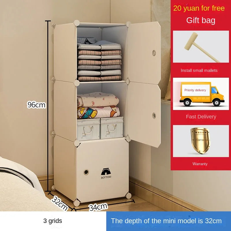 Clothes Folding Cabinets Locker Dustproof Foldable Simplicity Children Wardrobe Bedroom Furniture Organizador De Zapatos