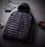 2023 New Arrivals Men's Fashion Hooded Puffer Jackets Autumn Winter Keep Warm White Duck Down Casual Men Down Coat