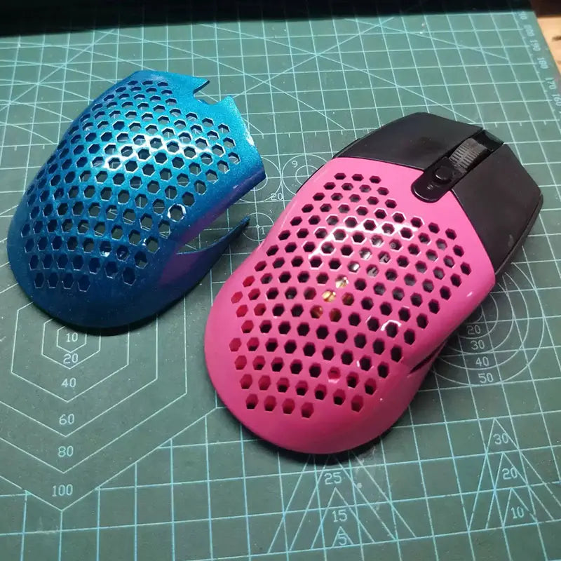 For compatible G304 G305 Magic Modified Hollow Wireless Mouse 3D Printing Shell Battery Cover Resin Nylon Back Cover Weight Loss