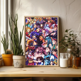 Darkstalkers Morrigan Aensland DIY Sticky Poster Waterproof Paper Sticker Coffee House Bar Home Decor