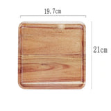 Acacia Wood Coffee Tray Rectangular Food Cup Trays Decorative Wood Plate Dessert Candy Acacia Wood Gongfu Tea Tray