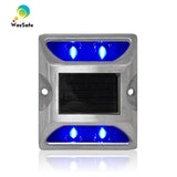Solar Powered Aluminum Road Stud IP68 Waterproof Raised Pavement Marker Cat Eye Road Studs