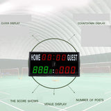 Electronic LED Scoreboard Multifunctional Countdown Match Time Display Electronic Scoreboard Remote Control for Competitions