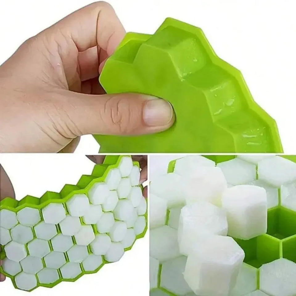 Honeycomb 37-Grid Ice Cube Tray, Silicone DIY Ice Mold (Lid Not Included) for Drinks, Cocktails & Kitchen Use