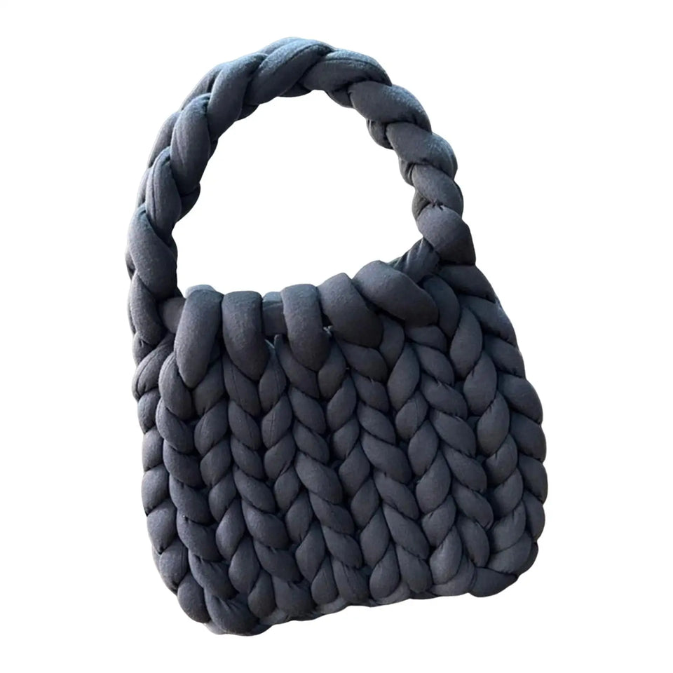 Women Crochet Bag Handbag Woven Chunky Shoulder Bag for Spring Summer,Women Shoulder Bag Handbag Beach Travel Underarm Bag