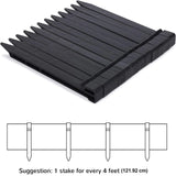 Black Plastic Garden Landscape Edging, 5” Tall Border Coil, Flexible and Strengthened with Anti-UV Treatment