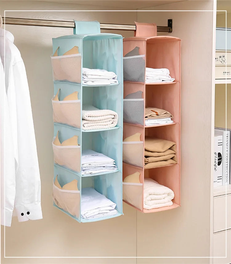 Hanging Storage Closet Clothes Organizer Wardrobe Jeans Sweater Pants T-shirt Home Bedroom Cabinet Organization Dressing Room