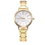 Luxury Watch for Women Simple Round Dial Stainless Fashion Gold Bracelet Quartz Wristwatch Students Ladies Watches Reloj Mujer