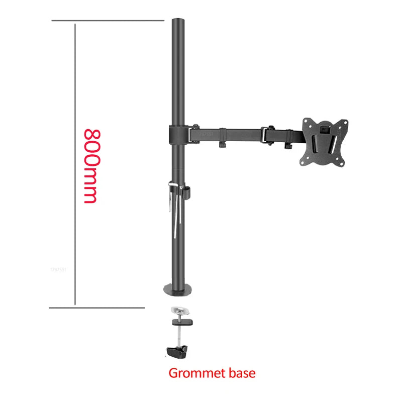 800mm DL-T902-180 Desktop Stand Full Motion 360 Degree steel Monitor Holder 10"-27" clamp base Monitor Mount Arm Load 11kg