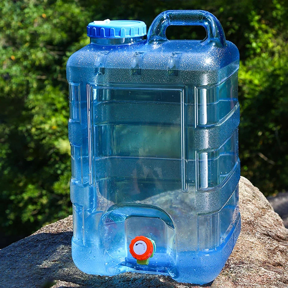 28L Water Storage Container Large Capacity Mineral Water Barrel Dustproof Camping Drinking Water Bucket for Self-Driving Tour