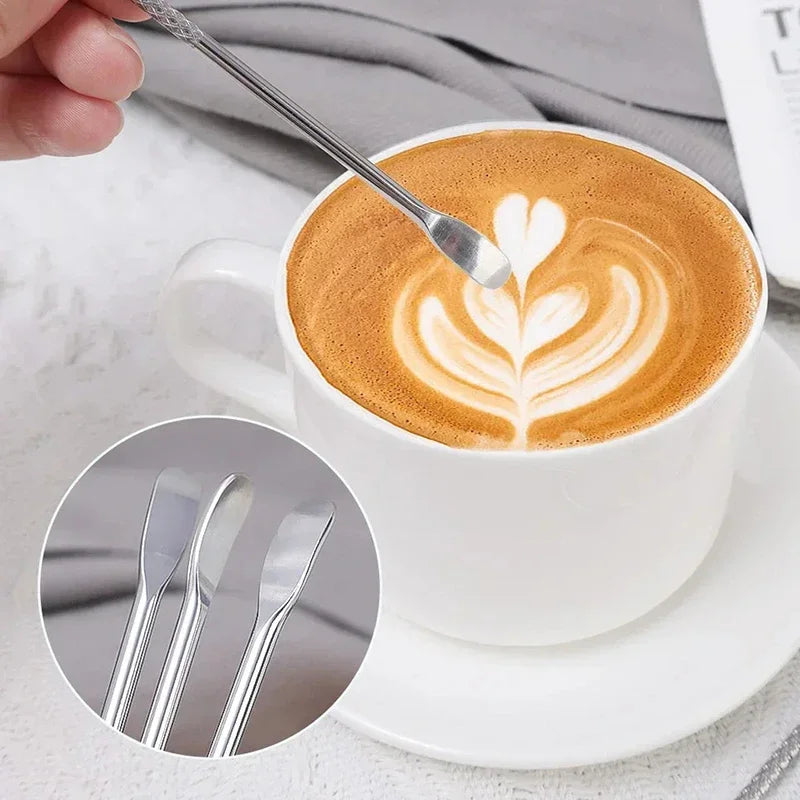 Coffee Art Needles Stainless Steel Cappuccino Latte Espresso Coffee Cafe Mixer Tool Decorating Art Pen Coffee Stick Art Needles