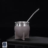 Creative Double Wall 260ml Stainless Steel Yerba Mate Tea Cup Tumbler Beer Pint Coffee Mug Gifts For Friend No Straw