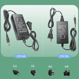 AC 110-240V DC 12V 1A 2A 3A 5A 6A 8A Universal Power Adapter Supply Charger adapter Eu Us Au Uk for 5M 10M 30M LED Light Strips