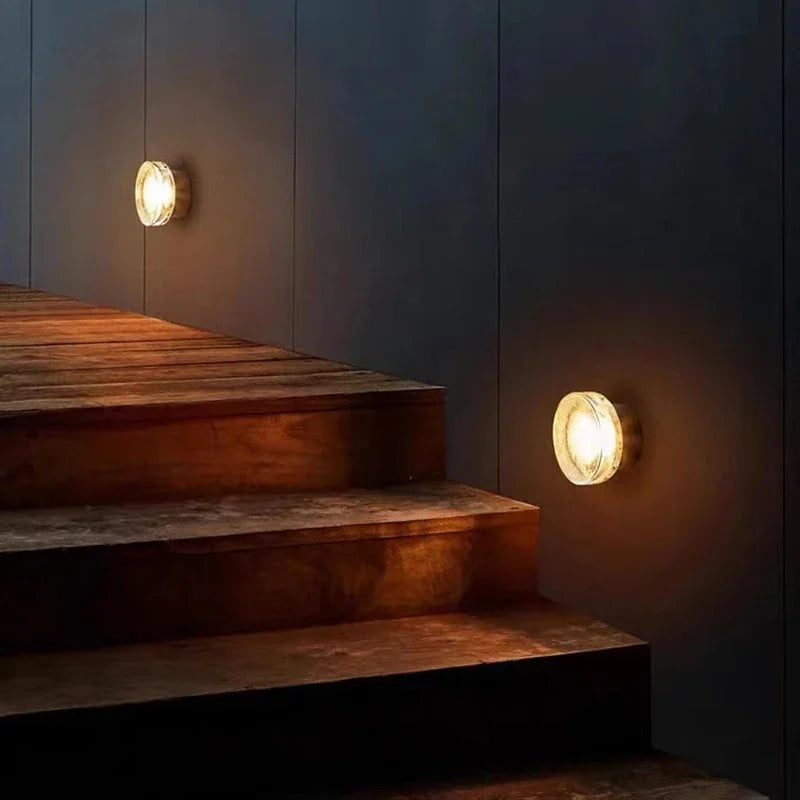 Nordic LED Wall Lamp Ceiling Light Acrylic Amber Jelly Grey Fixture Corridor Aisle Wall Sconces Commercial Decoration Lighting