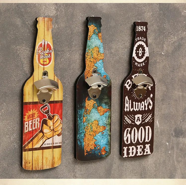 Bottle Opener Restaurant Wall Creative Decoration Item Bar Restaurant Barbecue Shop Hanging Piece Unique Bottle Opener