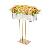 Bymaocar 70*90cm Wedding Flower Stand, Wedding Crystal Flower Stand, Crystal Flower Stand Gold