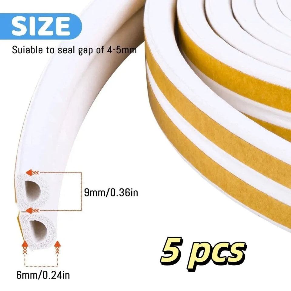 Flexible Weatherstripping Seal Strip Durable Self-Adhesive Soundproof Seal Gap Sealing Premium Quality Thermal Insulation Doors