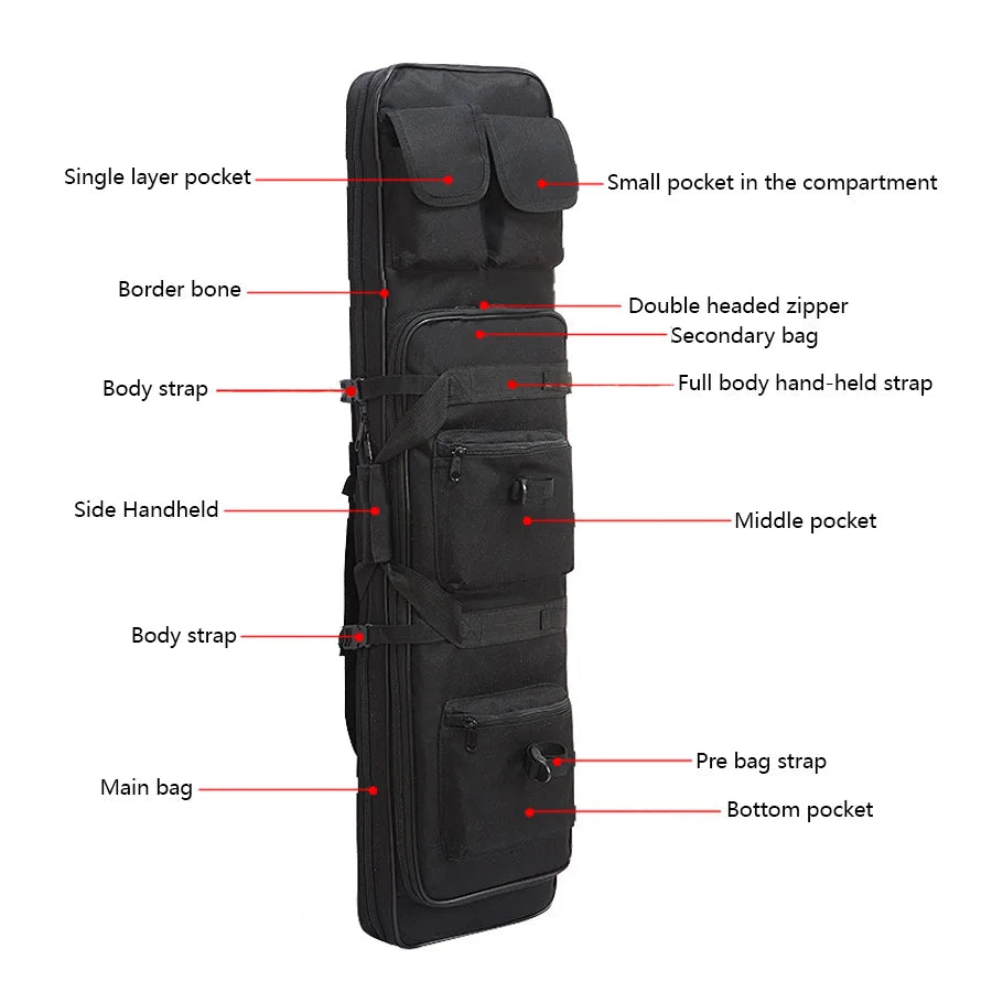 Fishing gear real person CS outdoor camouflage gun bag shoulder fishing 120CM dog bag 1M letter bag