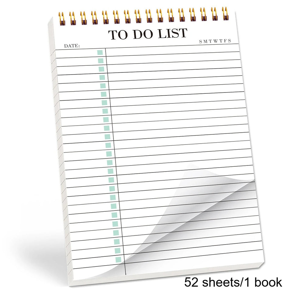 1pc to Do List Notepad, Undated Daily Planner Notepad with to Do List Notebook Checklist Planner Spiral Cover Notepad