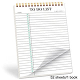 1pc to Do List Notepad, Undated Daily Planner Notepad with to Do List Notebook Checklist Planner Spiral Cover Notepad