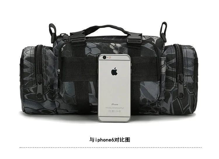 Outdoor Hiking Waist Bag 600D Waterproof Oxford Climbing Shoulder Bags Fishing Camping Hiking Pouch Chest Bag