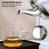 New 1L/1.5L/2L Tea Pot Large Capacity Fast Heating Teapot Stainless Steel Coffee Pot Home Camping