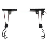 Bike Hoist for Garage Ceiling Mount Pulley System Bike Storage Set Of Bike Hangers for Garage Storage 60kg Load