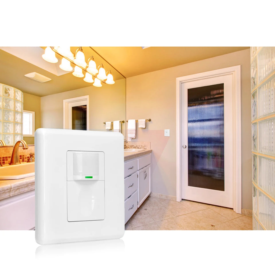 RAYZEEK PIR Motion Sensor Light Switch indoor,110V-265V, Occupancy Sensor,Vacancy Sensor,Manual On-Off 3 IN 1,Wall mounting