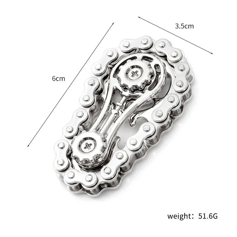 New EDC Sprockets Flywheel Gyro - Antistress Anxiety Metal Bike Chains Fingertip Spinner Fidget Toys For Adult