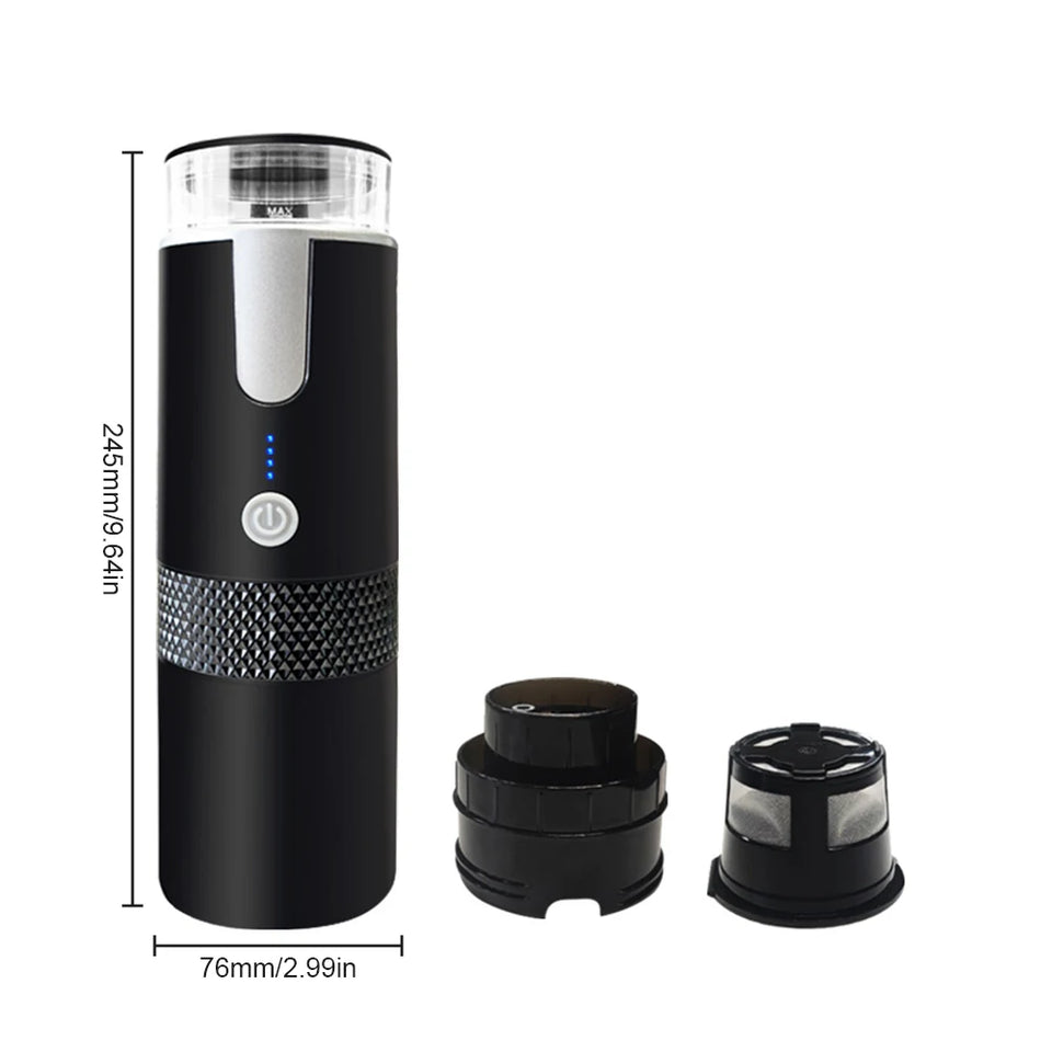 Portable Electric Espresso Coffee Machines 6oz Single Serve Mini Coffee Maker Automatic Brew for Camping Travel Car Office