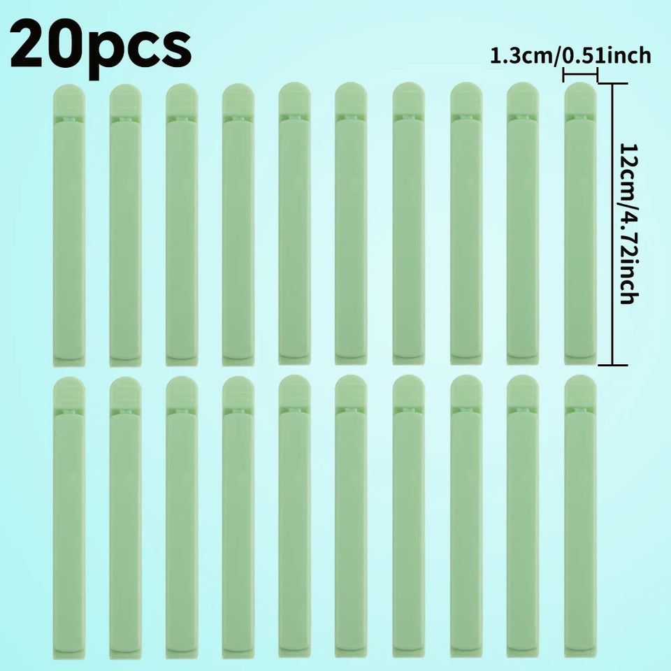 Food Bag Sealing Clips,20 PCS Plastic Bag Sealers Sticks Clips, for Snack Coffee Potato Chip Food Storage, 12cm