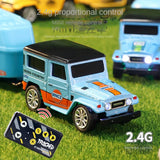 J40Small Mini Remote Control Alloy Birthday Gift Toy Car Model with Lights and Hanging Box for Boys