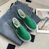 Canvas Shoes Women Couple Slip on Flat Comfortable Casual Shoes Fashion Platform Ladies Vulcanized Shoes Zapatillas Mujer 2025
