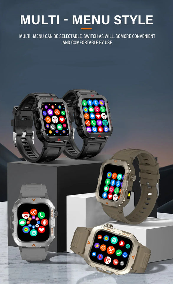 2025 New LED Men's Smartwatch 1.73" Screen Bluetooth Answer Call Smartwatch Multi Sport Modes Health Monitoring Fitness Watches