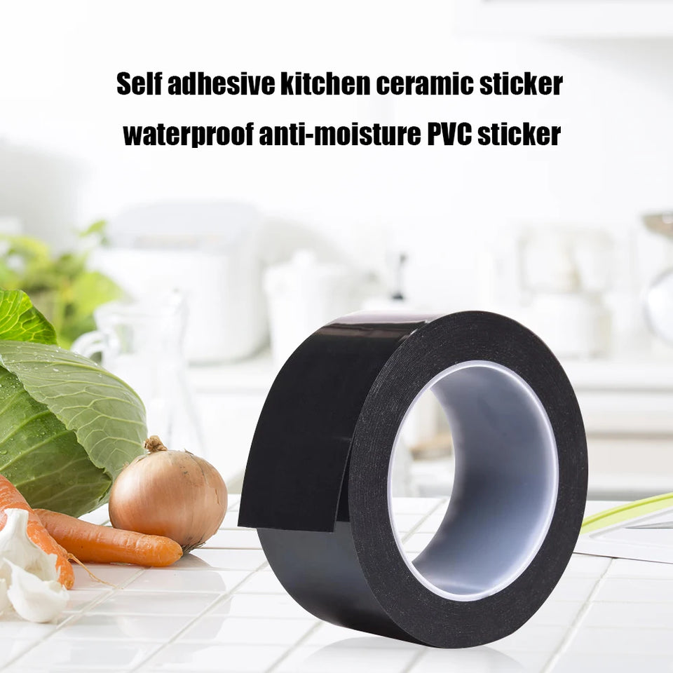 Self Adhesive Wall Border Sticker Waterproof Sink Border Tape Anti-Mildew Bath Sealing Strip Tape for Kitchen Bathroom Bathtub