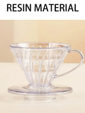 Transparent hand brewed coffee filter cup, home drip coffee filter, coffee enthusiast brewing equipment