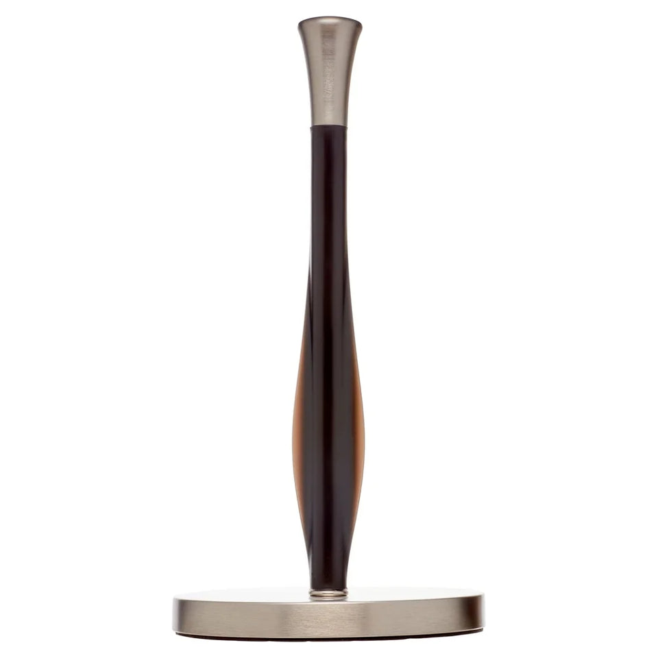 Free-Standing Paper Towel Holder with Weighted Base Non-Slip Design Easy One-Handed Tear Standard Rolls Kitchen Accessory