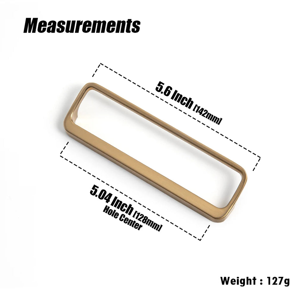 Goo-Ki Brushed Brass Cabinet Handle Antique Three-dimensional Finger Pulls Wardrobe Drawer Long Handle Nickel Drawer Pulls