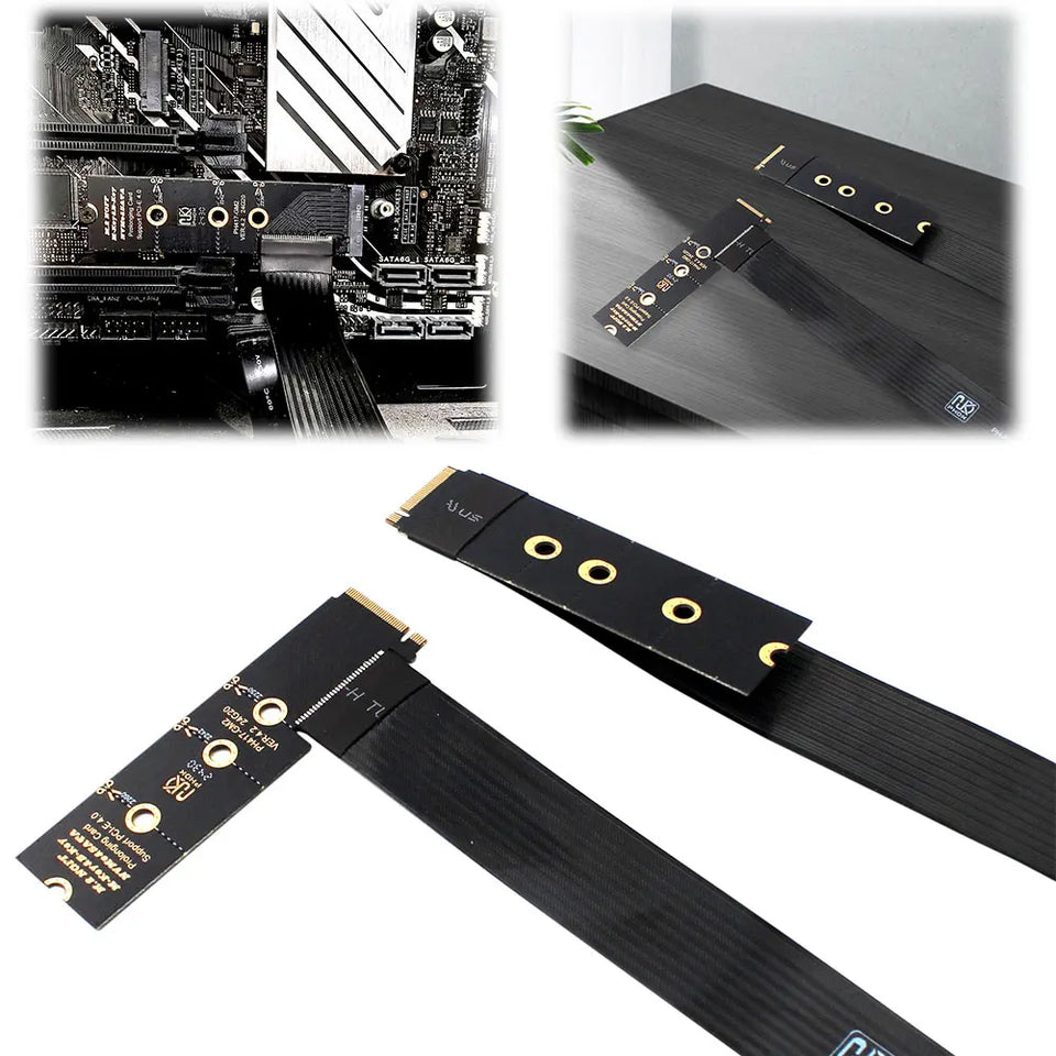 M.2 NVME Extender NGFF M-Key PCIe4.0 SSD Extention Card M.2 NVMe SSD Extension Cable for M.2 2230 2242 2260 2280 SSD