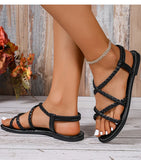 Women's Sandals Sexy Summer Shoes For Woman Summer Sandals 2025 New Flat Sandals Chaussures Femme Beach Shoes Female Footwear