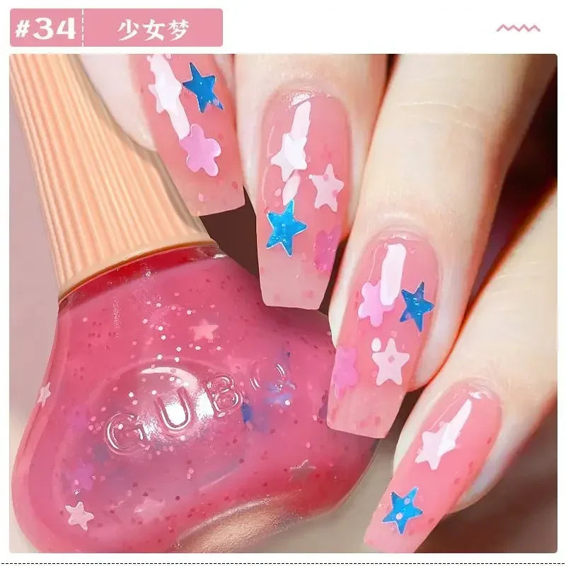 New Oily Gel Nail Polish Glitter Sparking Autumn Winter Milk Coffee Color Varnish No Bake Quick Dry Nail Art Salon Nail Polish