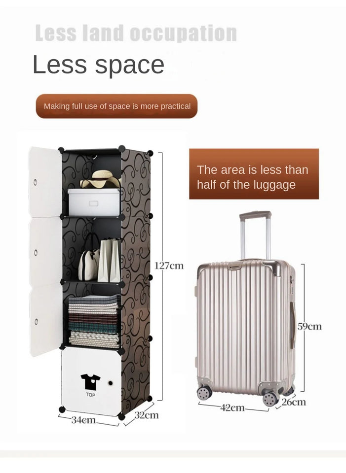 Clothes Folding Cabinets Locker Dustproof Foldable Simplicity Children Wardrobe Bedroom Furniture Organizador De Zapatos