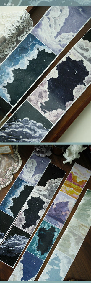 Fairy Tale Sky Background Base Washi Pet Tape
