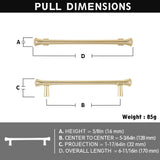 Goo-Ki Antique Brass Stainless Steel Cabinet Handles T Bar Knobs Modern Drawer Pulls for Kitchen Cabinet Hardware for Bedroom