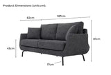 Furniture White Living Room 2 Seater Modern Nordic Scandinavian Upholstery Small Comfy High Quality